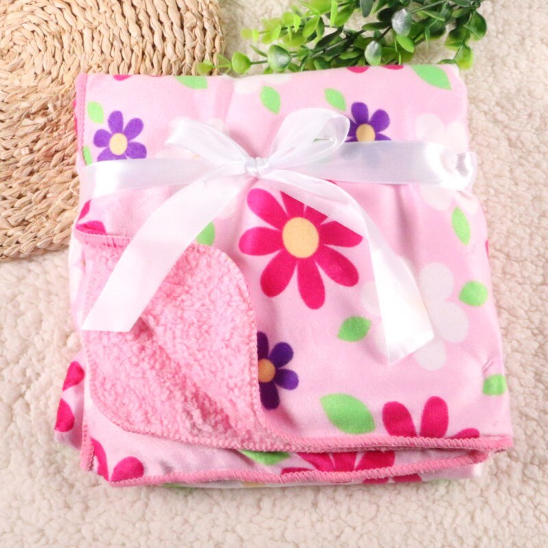 Bande dessinée bébé couverture corail polaire bébé couverture Super doux usine ventes bébé produit swaddle atrq0001: Pinkflower