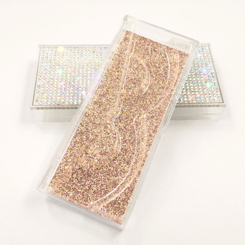 Neue Leere Diamant Lash Box Glitter Nerz Wimpern Fall ohne Wimpern Strass Wimpern Verpackung: D