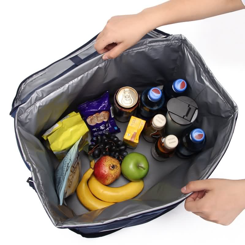 35L große kapazität faltbare dicht kühltasche lebensmittel wein fahrzeug isolierung kühles eis pack picknick mittagessen box thermische schulter tasche