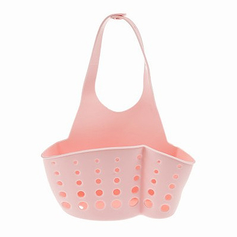 Cesta colgante de cocina, cestas de almacenamiento colgantes, estante de drenaje de esponja de jabón para baño ajustable, recipiente de cocina para escurrir: 03