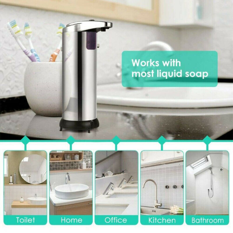 Automatic Liquid Soap Dispenser Smart Sensor Soap Dispensador Touchless Stainless Steel soap Dispenser for Kitchen Bathroom