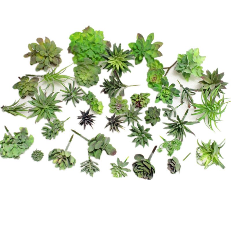 1Pc Groen Paars Rood Massaal Kunstmatige Vetplanten Planten Tuin Decoratie Bloemstuk Badkamer Accessoires Plant