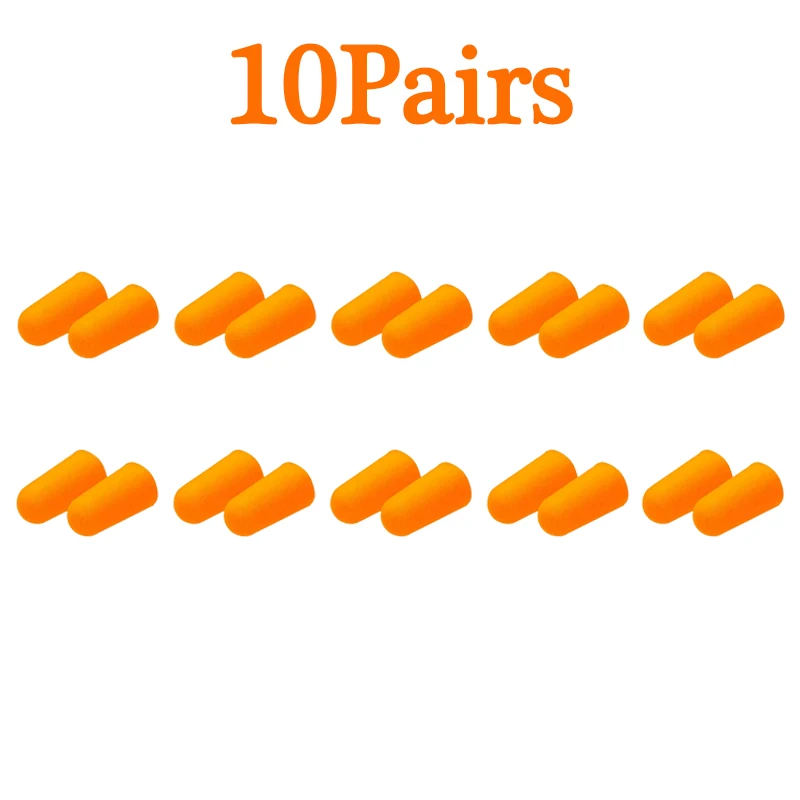 10/20/50 paar geräuschdämpfende ohrstöpsel für arbeit, studium, schlaf, reisen und flugreisen – weiche schaumstoff-ohrstöpsel zur lärmreduzierung, separat verpackt: Weiß