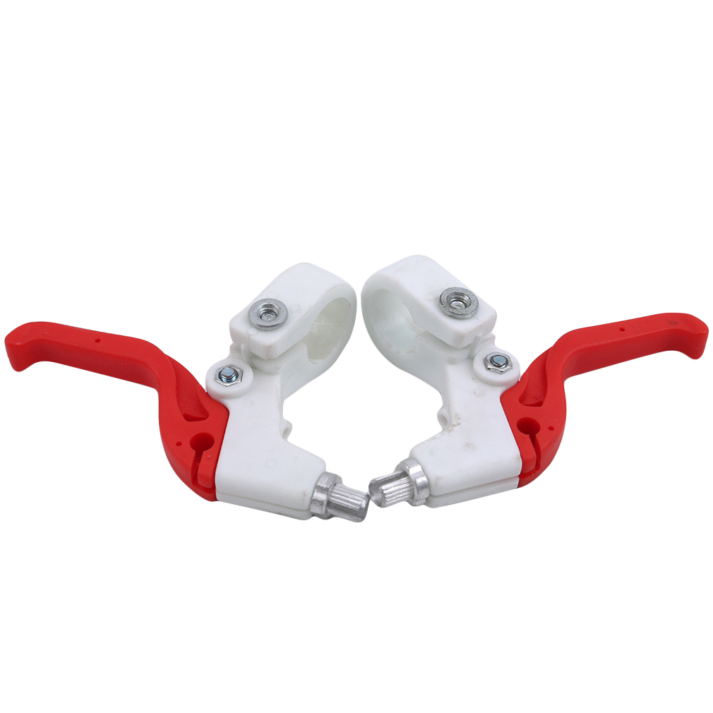 Un par de pastillas de freno de bicicleta de carretera y de montaña pastillas de freno de bicicleta soporte de freno en V Mango de freno de bicicleta accesorios de ciclismo duraderos: white red