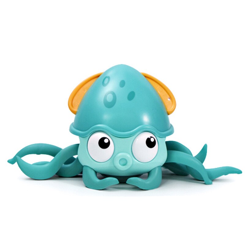 Bad Dusche Octopus Uhrwerk Spielzeug Baby Baden schwimm Spielzeug Seil Gezogen Krabbeln Krabben Auf Land Und Wasser Jungen Mädchen Kinder: Blue Octopus