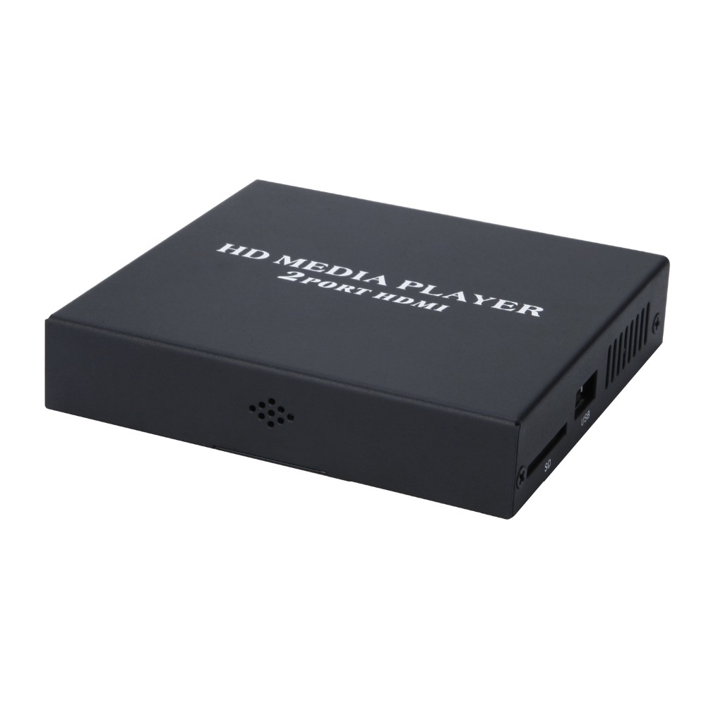 Nouveauté JEDX MP026 multimédia Mini HDMI 1080 P lecteur multimédia Full HD MKV RM SD USB SDHC MMC avec 2 Ports HDMI VGA AV lecture automatique