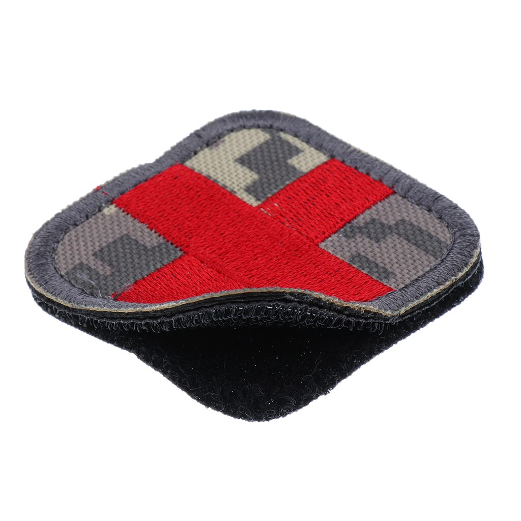 2X2 Inches Medic Rode Kruis Patch Klittenband Backing-Meerdere Kleuren