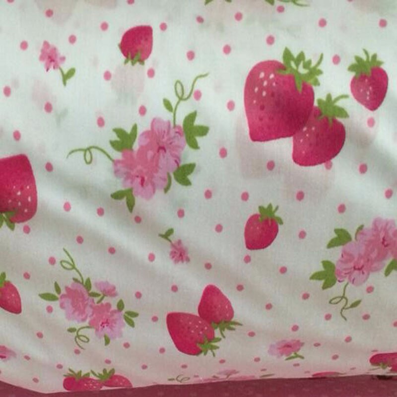 Sappige Aardbei polka dot Katoen Patchwork stof thuis Textiel Quilten stof voor het naaien van 100% katoen materiaal