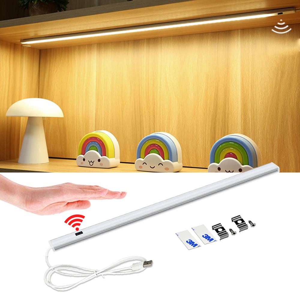 USB LED lights for kitchen lighting Cabinet backlight aluminium profile Rigid LED Strip Bar Light Hand Sweep Motion Sensor Lamp