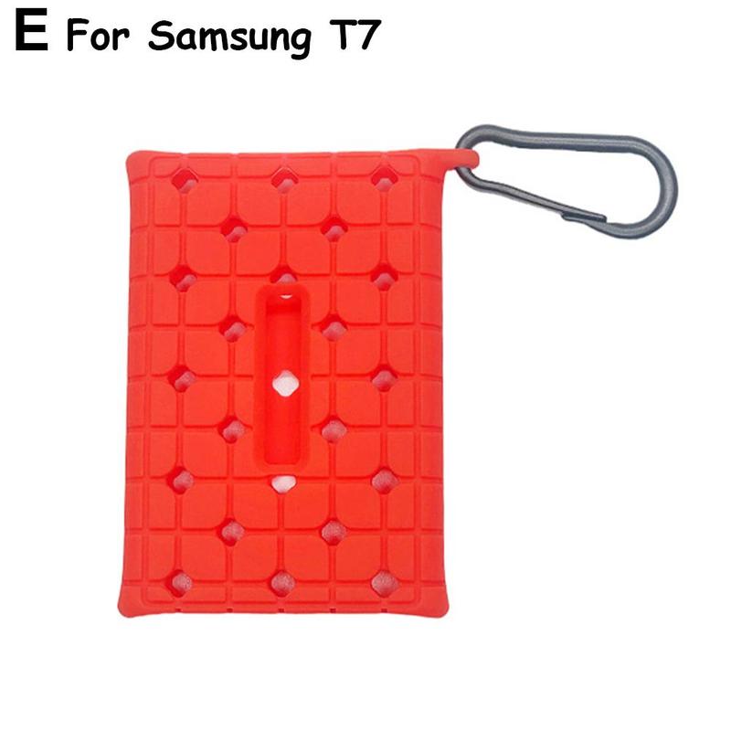 Portable SSD PSSD Sleeve Skin Hard Disk Hard Drive Protective Cover Anti-fall Silicone Case For Samsung T7: E