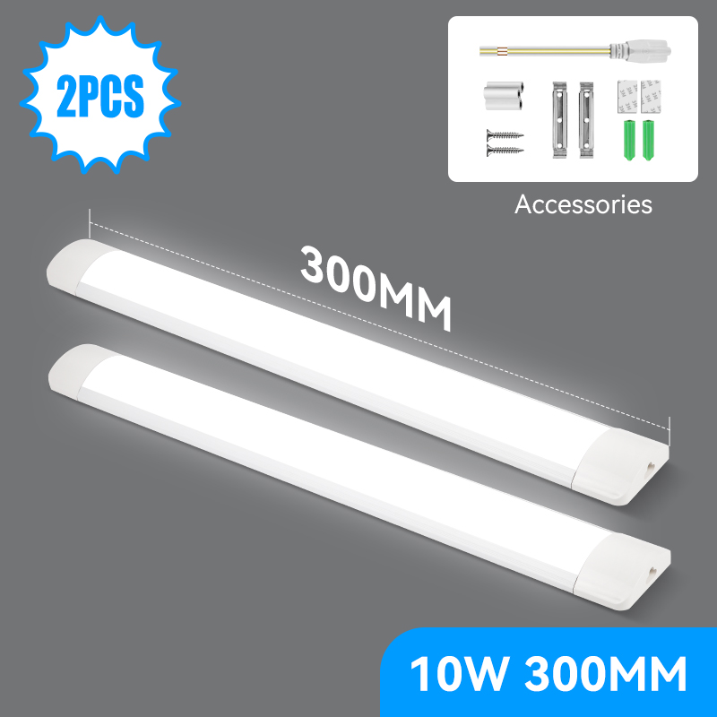 Tubo de luz Led de 85-265V, lámpara de barra Led debajo de los gabinetes, lámparas de pared de techo de tubo, accesorio de iluminación interior para el hogar para cocina y dormitorio: Rojo / RGB