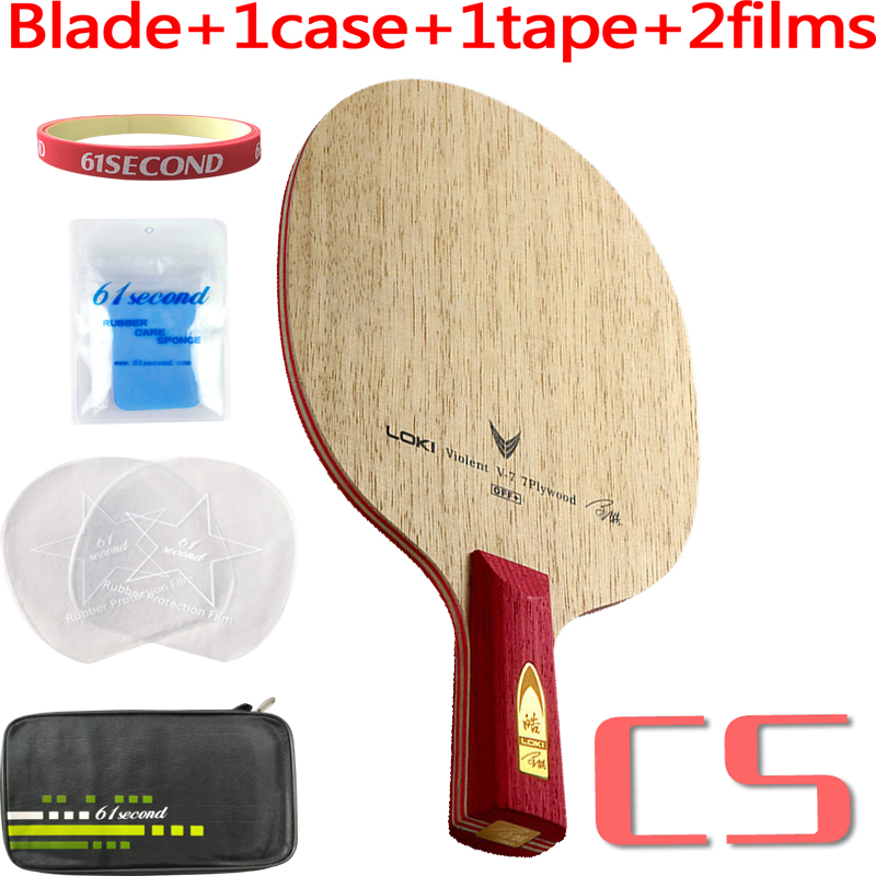 Wang Hao LOKI V7 CLCR 7 Holz Tischtennis Klinge/Klingeln pong klinge/tischtennis Schläger: CS mit FM Fall