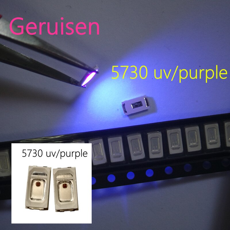 50PCS 5630/5730 SMD/SMT UV/PAARSE Kleur SMD SMT 5730 LED light Chip-(1.8 ~ 3.4 V/) 385-415NM