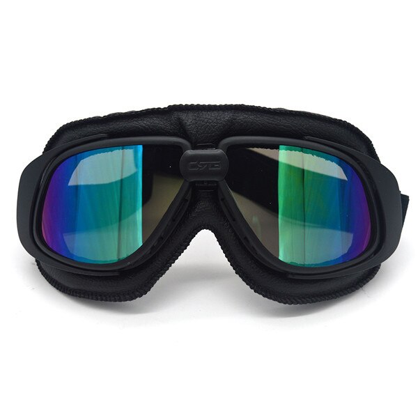Motorcycle Goggle Motocross Helmet Goggles Vintage Pilot for Motorcycle Bike ATV Off-Road: Blue lens