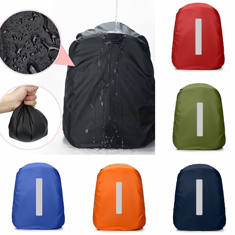 20-50l impermeável e capa de poeira mochila portátil acessórios capa de viagem com tira reflexiva de segurança noturna capa impermeável