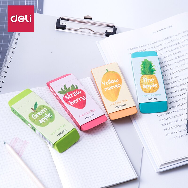Deli Gum Multicolor Fruit Kawaii Gum Dat Is Te Wissen Leuke Briefpapier Voor Student School Examens