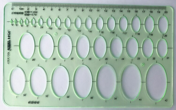 1PC Engineering drawing ruler Item Curve Template ruler office and school Painting measuring tools: N 4307