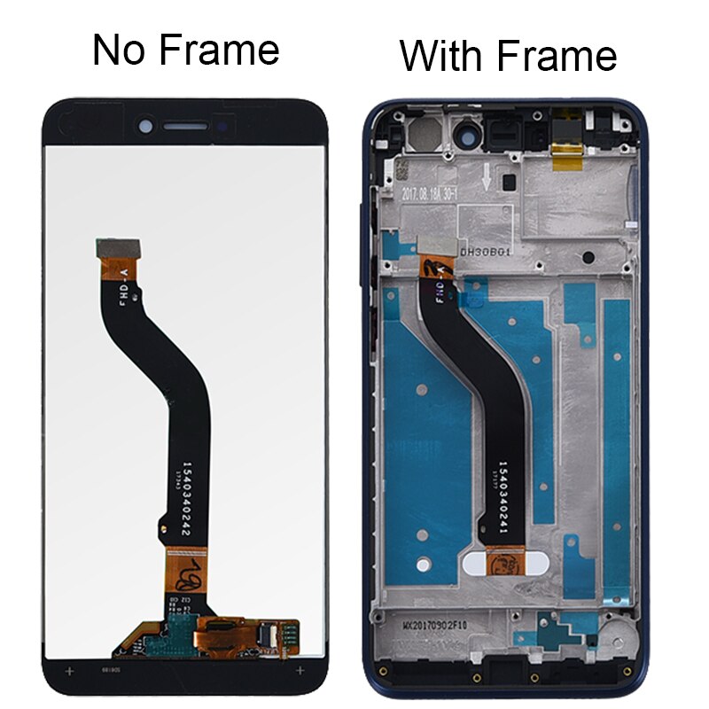 Para huawei p8 lite 2017 lcd com moldura PRA-LA1 PRA-LX1 display de toque digitador da tela p9 lite 2017 tela