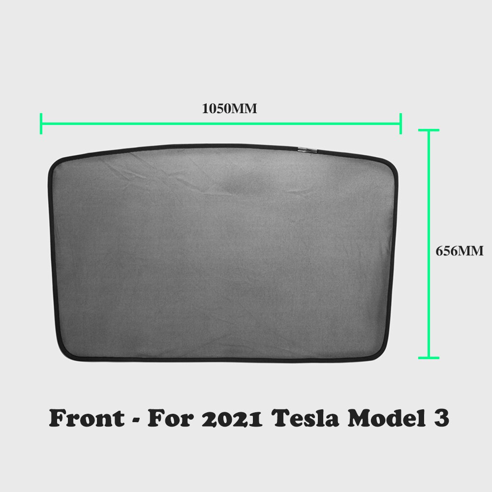 Til tesla model 3 glastag solskærm bil ovenlys persienner skygge stil sort net model 3 2022 bilinteriør skygge net: Front til 2021