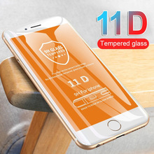 11D Curved Edge Protective Glass on the For iPhone 7 8 6 6S Plus Tempered Screen Protector For iPhone 11 Pro X XS Max XR Glass