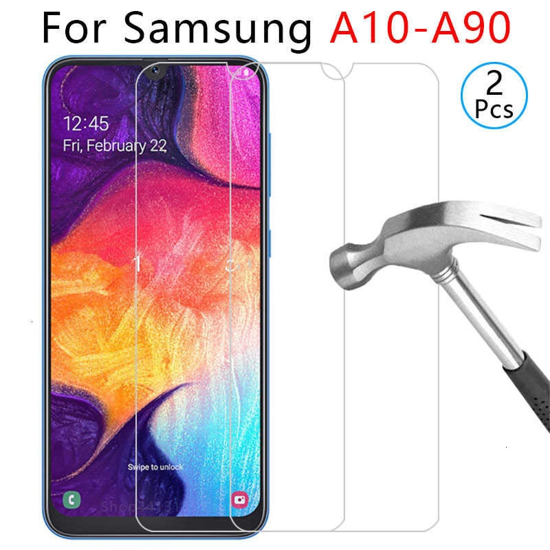 Gehard glas telefoon case voor samsung a10 a20 a20e a30 a40 a40s a50 a60 a70 a80 a90 cover Beschermende shell Accessoires op galaxy