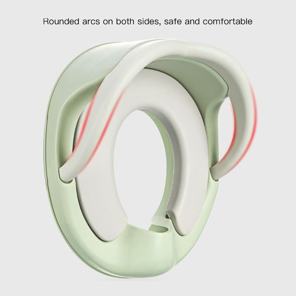 Multifunksjonelt babypottetreningssete bærbar sklisikker smårullende toalett trener sete med håndtak rygg toalettring