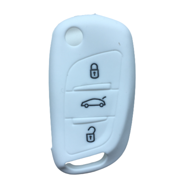 Silikone autokasse cover fob sæt til citroen  c3 c4 picasso  c5 x7 til peugeot 407 308 3008 5008 408 holder auto shell tilbehør
