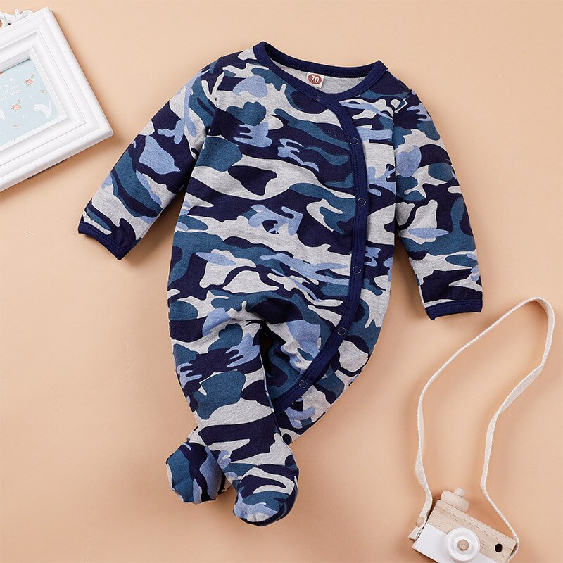 Carter ropa de bebé niño otoño manga larga mameluco de camuflaje ropa de bebé niña bebé niño pelele