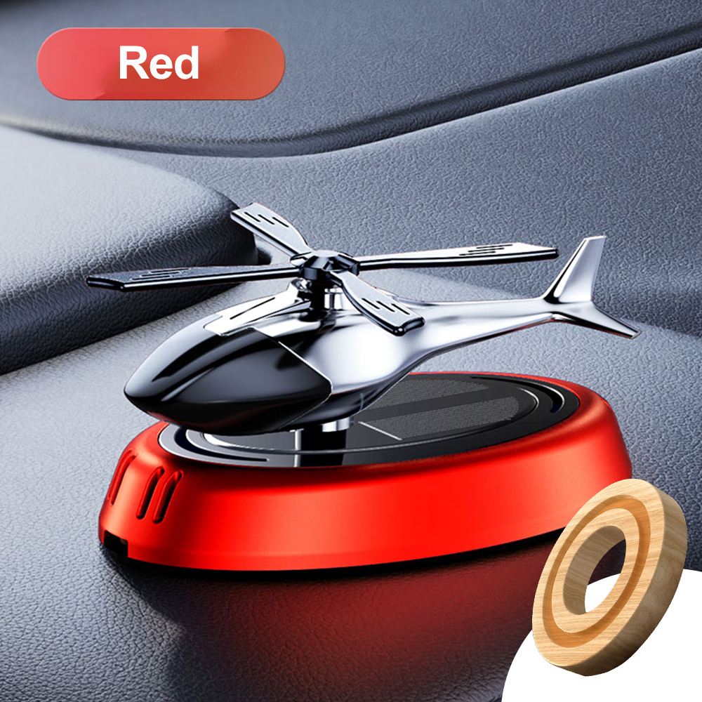 Auto-Lufterfrischer, Solar-Hubschrauber, Styling, dekorative Aromatherapie, Auto-Innenzubehör, Propeller, rotierender Parfüm-Diffusor: green