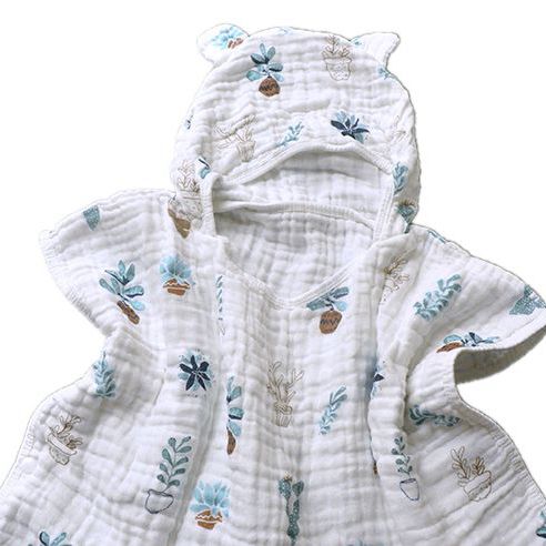 Muslin bomull baby badhandduk barn strand handduk cape mantel ins mönster för flickor pojkar
