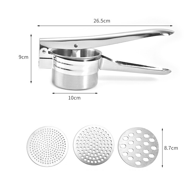 Stainless Steel Fruits Vegetables Masher Household Manual Control Grater Multifunction Kitchen Sweet Potato and Vegetable Tools: A