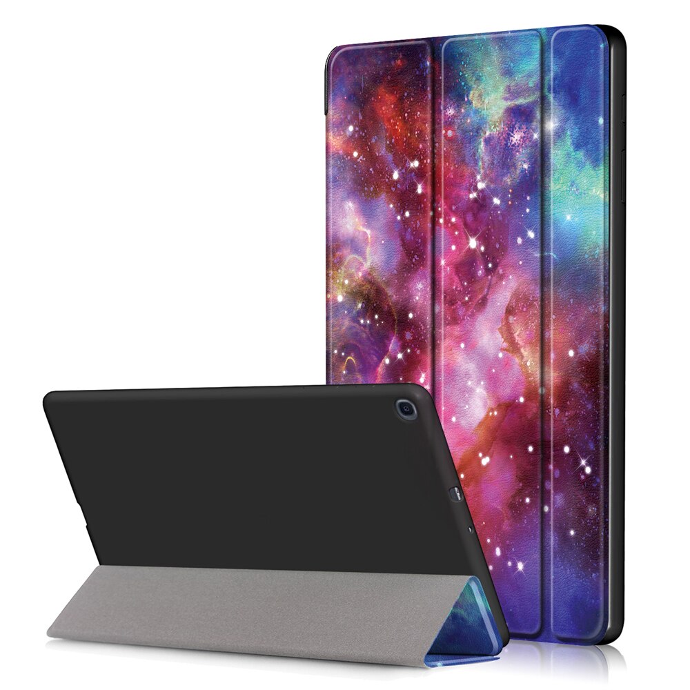 Case Voor Samsung Galaxy Tab Een 10.1 SM-T510/T515 Tablet Verstelbare Opvouwbare Stand Cover Voor Samsung Galaxy Tab Een 10.1 Case: YHX
