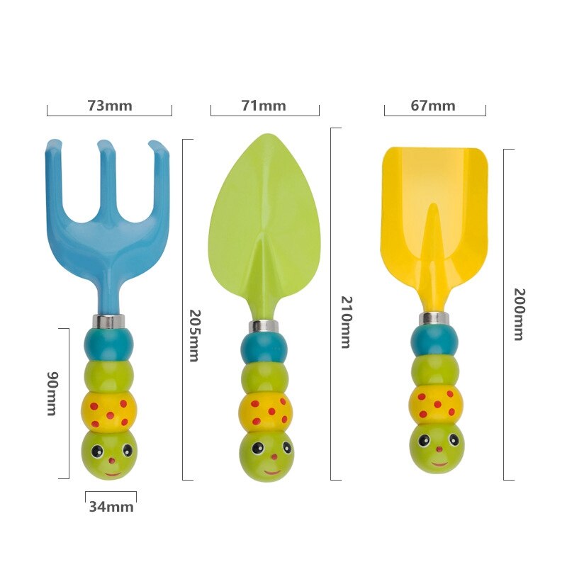 1 Set Rups Schop Hark Strand Speelgoed Zomer Seaside Graven Zand Kids Mini Tuin Tool Kit Kinderen