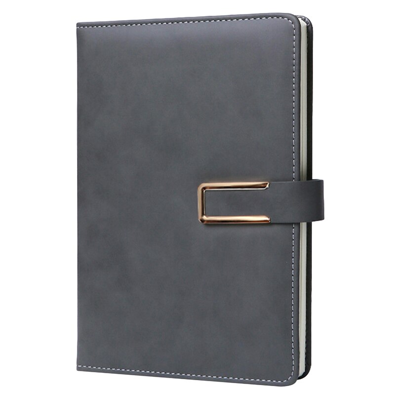 Business PU Leather Notebook Hardcover Diary Essential Sense Cover Notepad Ribbon Bookmark Multicolor Optional: Dark gray