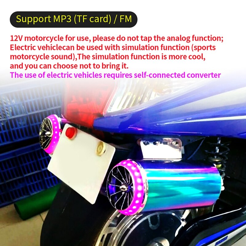 Motorcycle Electric Car Audio Sound System Bluetooth Stereo Speakers Music Player Remote Control Waterproof 12V