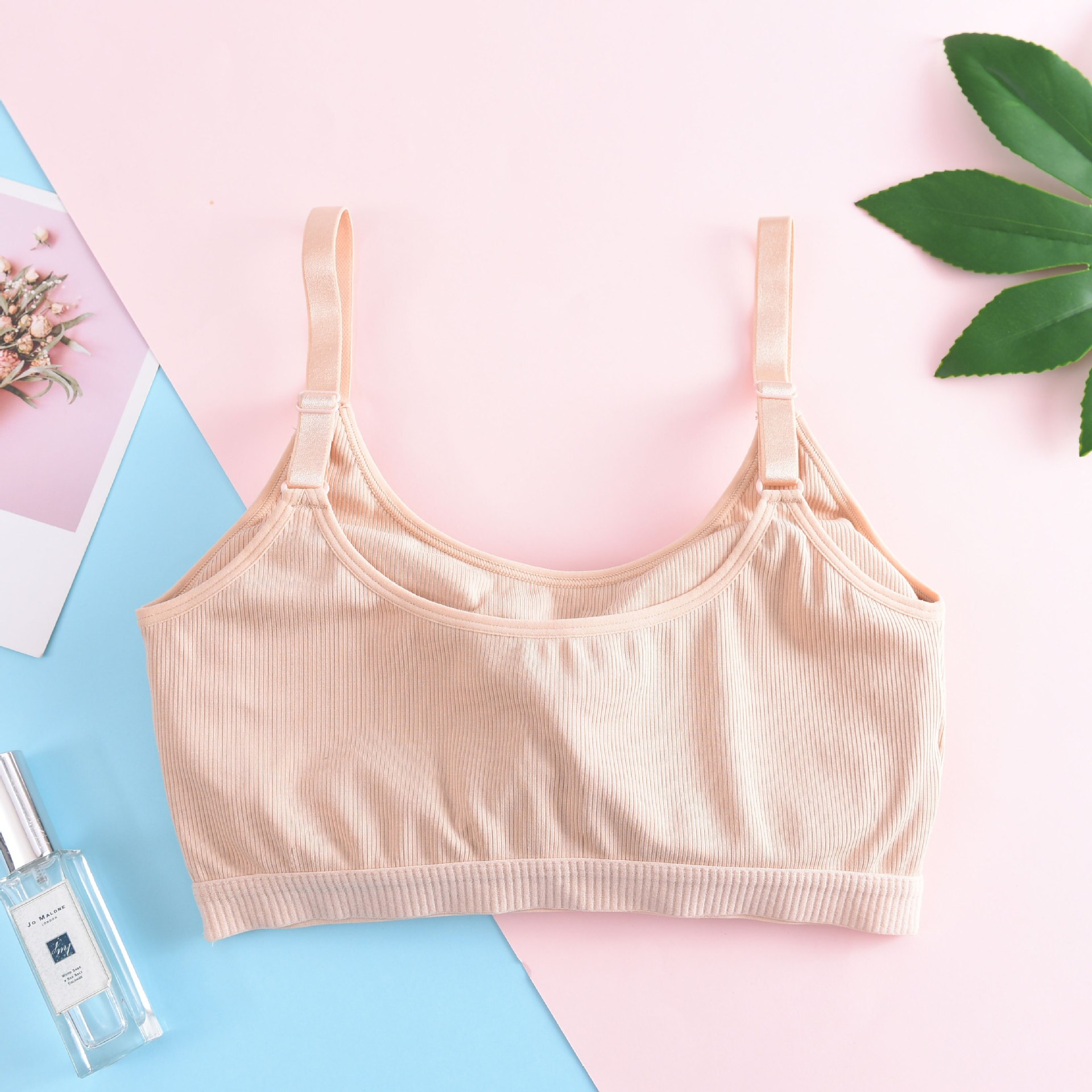 8-16Y 2pc Cotton Girls Bra Teenage Underwear Kids Sports Bra Kids Seamless Bralette Puberty Clothing Training Bra