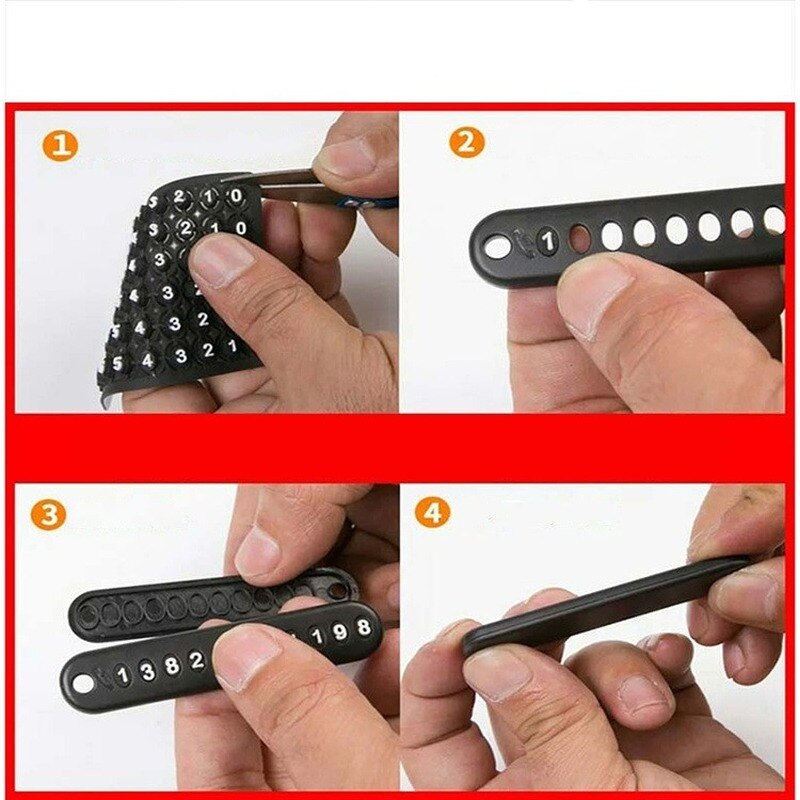 Anti-Lost Car Key Pendant Split Rings Keychain Phone Number Card Keyring Auto Vehicle Key Chain Car Outdoor Climbing Accessories