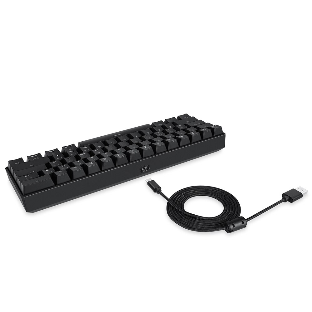 MOTOSPEED-Teclado mecánico con conexión USB para juegos, soporte con teclas RGB, interruptor rojo y azul, anti fantasma para ordenadores y TV BOX, tipo Gaming, modelo CK61
