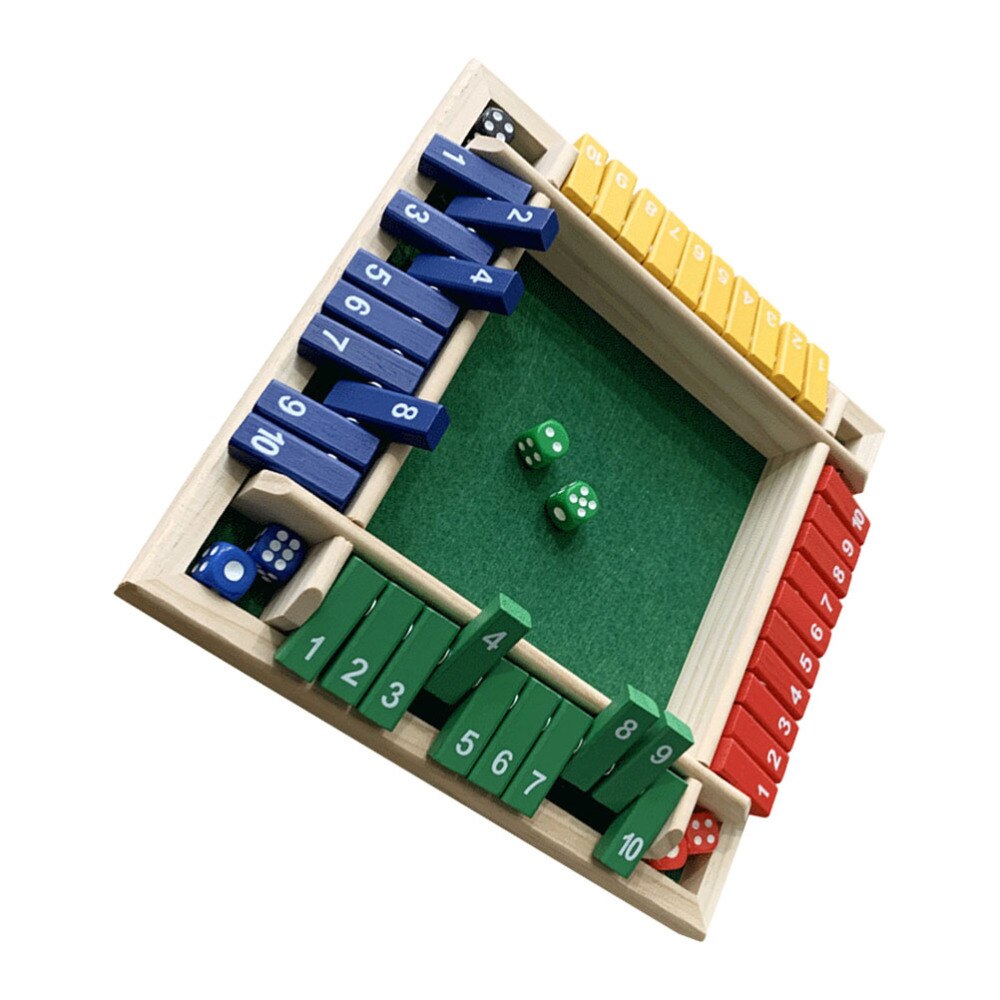 Juego de juegos de madera de cuatro lados, juego de mesa para 4 jugadores, 1 Juego