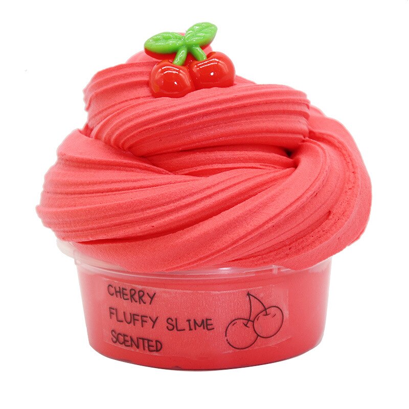 60 Ml Fruit Pluizige Slime Modder Levert Speelgoed Stopverf Zachte Klei Licht Plasticine Slime Charms Gom Polymeer Klei Antistress