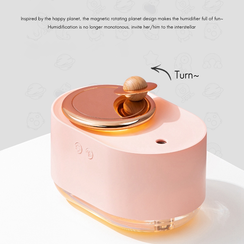 300Ml Rotating Planet Humidifier Car Mute Spray Humidification USB Charging Water Replenishment Cute Night Light