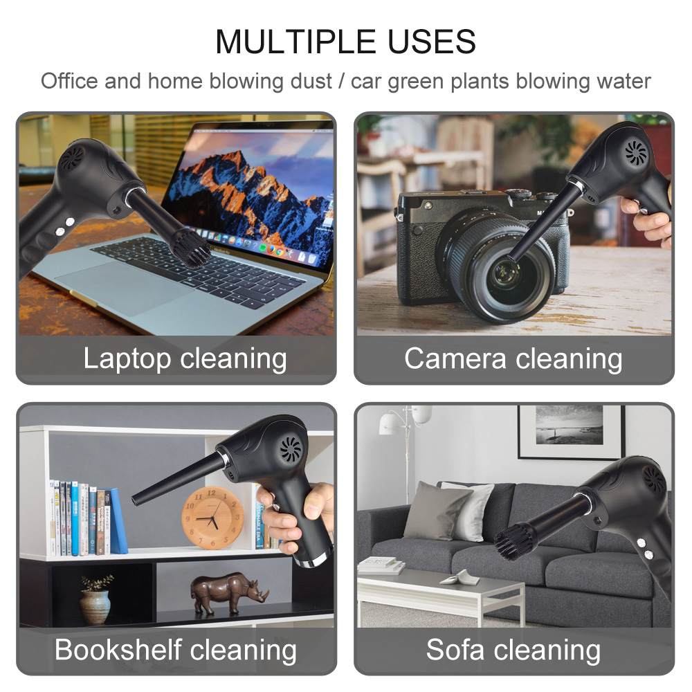 Cordless Air Duster for Computer Cleaning Rechargeable Electric Compressed Air Blower Keyboard Cleaning Duster Cleaner