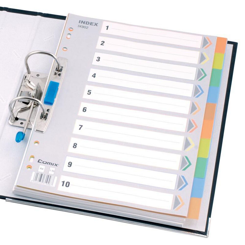 Index Sheets Premium File Dividers School Supplies A4 File Dividers Set A4 Subject Dividers Punched Colour Tabs