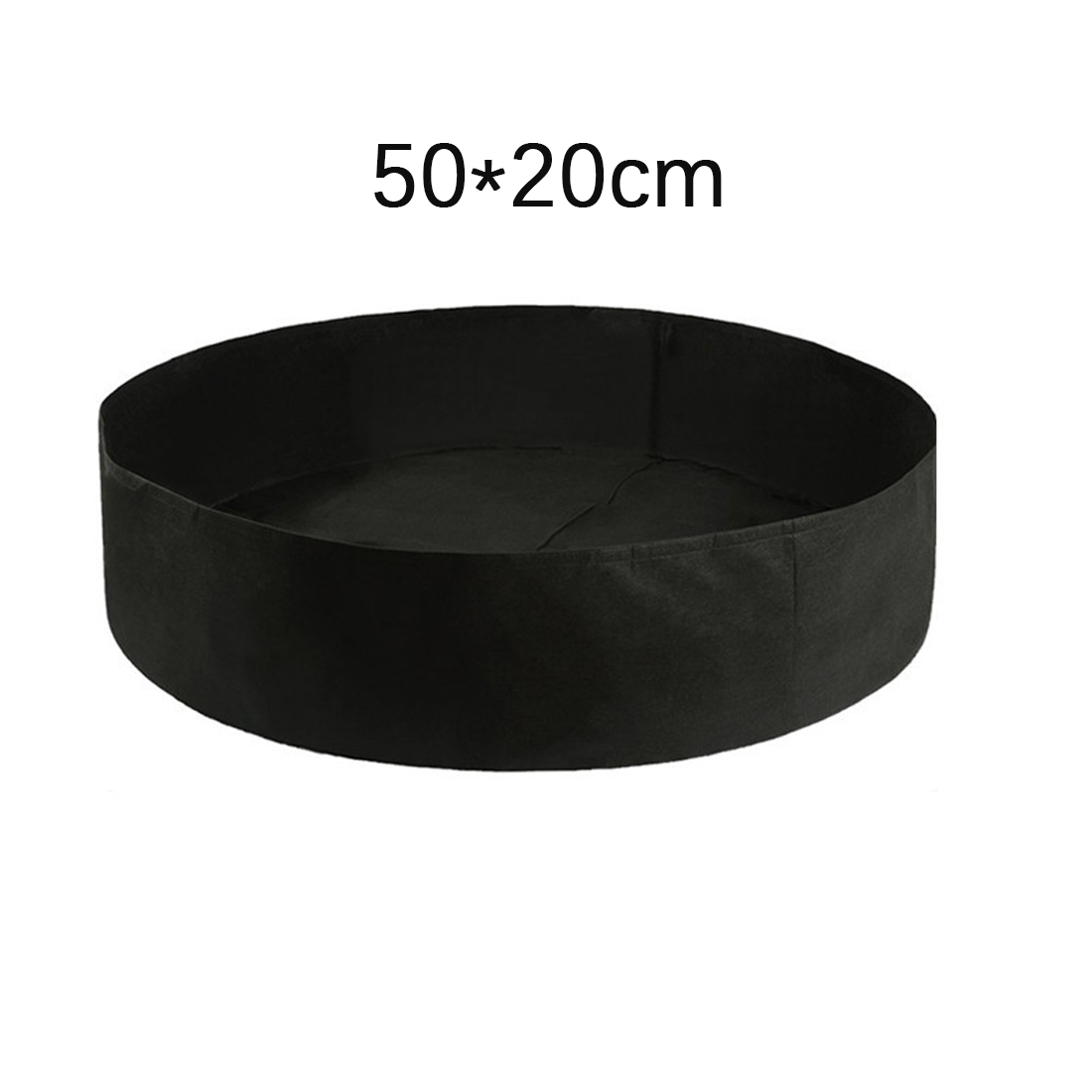 15/50/100 gallons stoffen tuinbed plantcontainer kweekzakken ademende vilt stoffen plantenbak voor planten kwekerijpot groot: Zwart 50 x 20