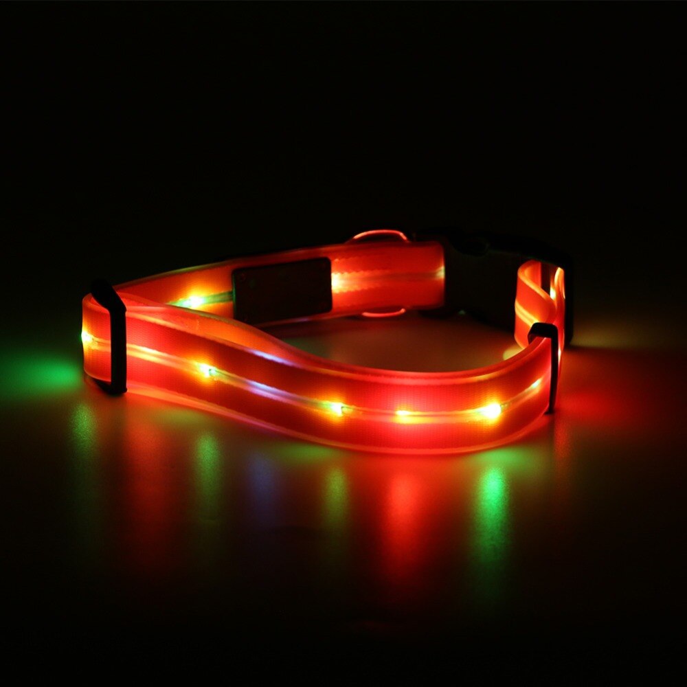Ninble led-lichtgevende hondenhalsband, veiligheidshalsband, usb, magnetisch, oplaadbaar, waterdicht, gemakkelijk schoon te maken, anti-geur halsbanden voor huisdieren
