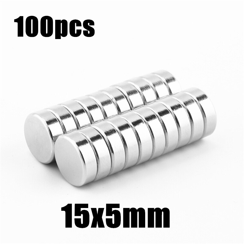 100Pcs Magneten (Specificatie: 15 5 )Super Krachtige Sterke Zeldzame Aarde Neodymium Magneet N35 Magneten