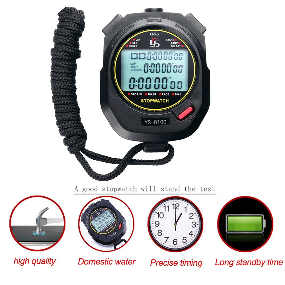 Profession elle Handheld digitale Stoppuhr Timer Outdoor Sport Training Timer Chronograph Stoppuhr 0,01 s Präzision Timer Werkzeuge