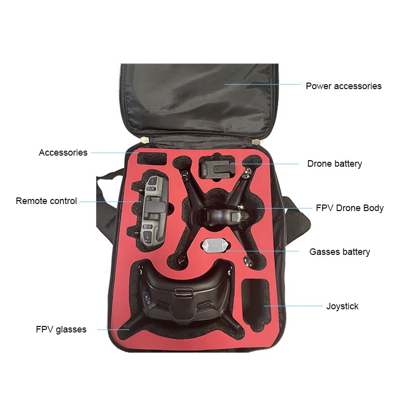 Wasserdichte Lagerung Tasche Für DJI FPV Combo RC Drohne DJI FPV Kamm Schlüssel Kopfhörer Daten Kabel Veranstalter Tasche Kasten Rucksack