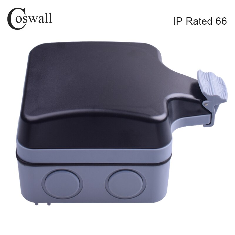 Coswall IP66 Weerbestendig Waterdicht Anti-Uv Outdoor Doos Stopcontact 13A Universele/Uk Geschakeld Stopcontact Met Usb-poort Opladen