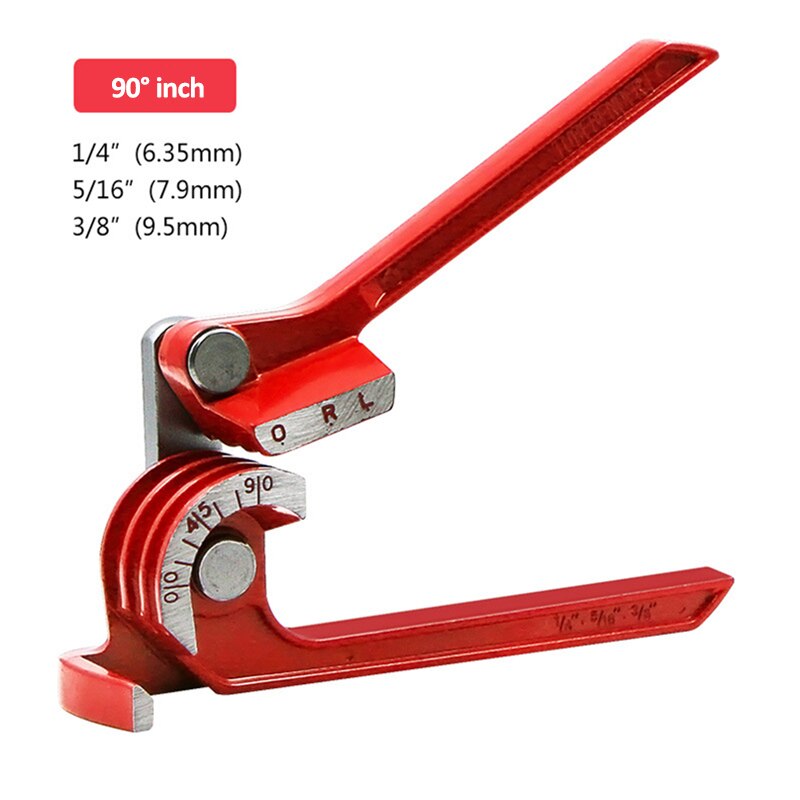 Adeeing – cintreuse de tuyaux 3 en 1, 1/4 en 5/16 en 3/8 pouces, en aluminium, cuivre, acier, lignes de frein à carburant, outil manuel de coude: 90 Degree Imperial